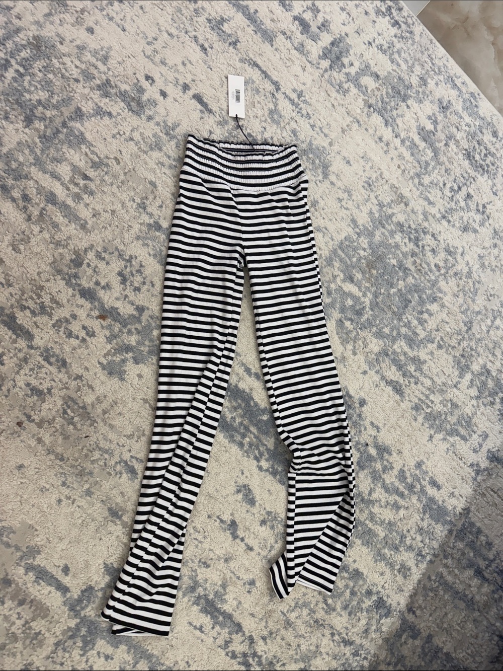 Frankie bikinis lack & White Striped Stretch Leggings